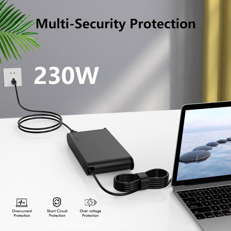 230W 20V 11.5A Laptop Notebook Power Adapter For Lenovo Big Square USB, Plug:UK Plug - For Lenovo by PMC Jewellery | Online Shopping South Africa | PMC Jewellery | Buy Now Pay Later Mobicred