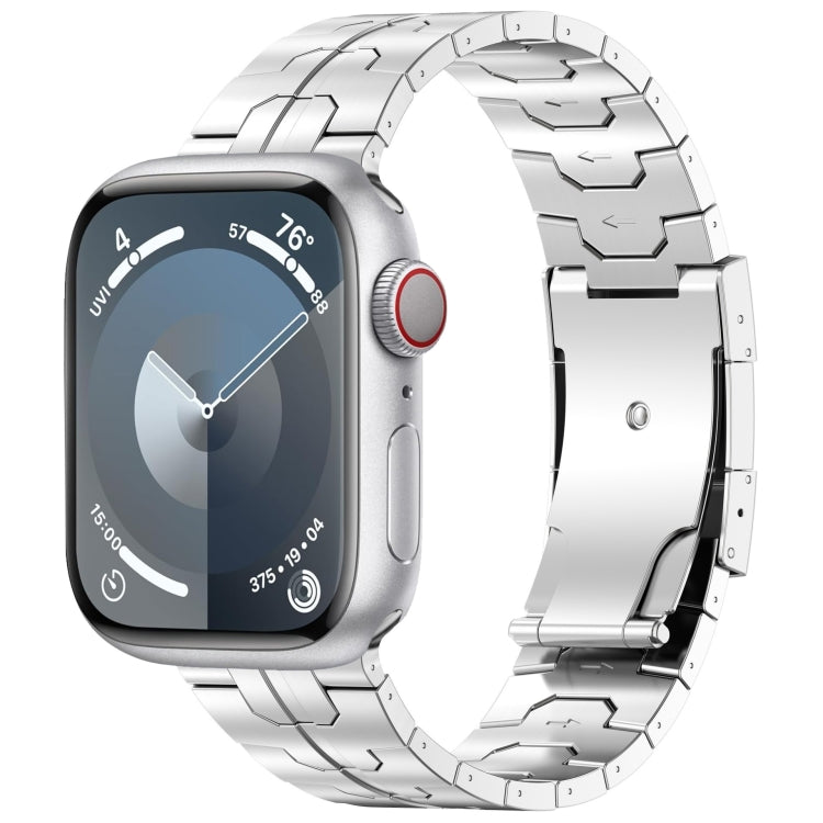 For Apple Watch Series 9 41mm Turtle Buckle Titanium Alloy Watch Band(Silver) - free shipping - PMC TechLife - Order now!