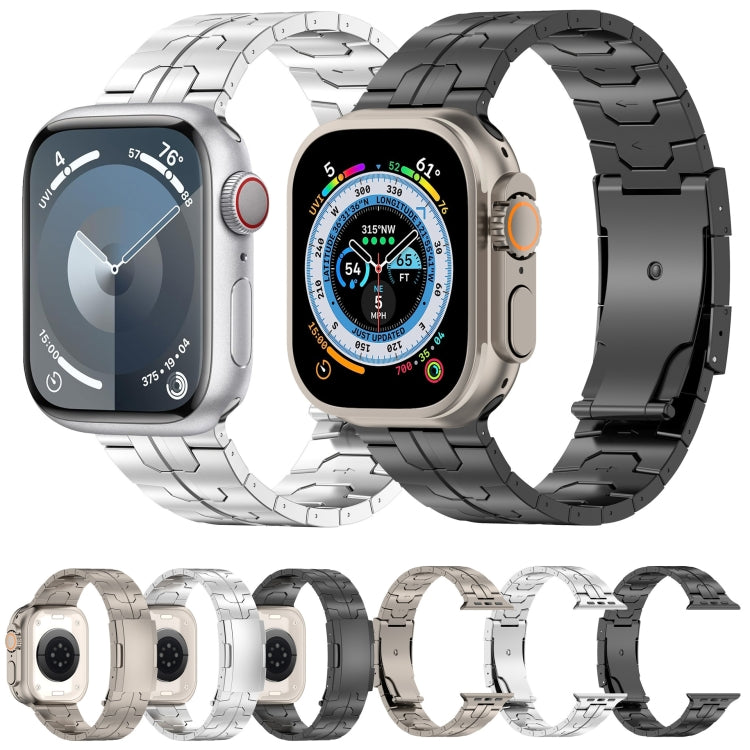 For Apple Watch Series 8 45mm Turtle Buckle Titanium Alloy Watch Band(Silver) - free shipping - PMC TechLife - Order now!