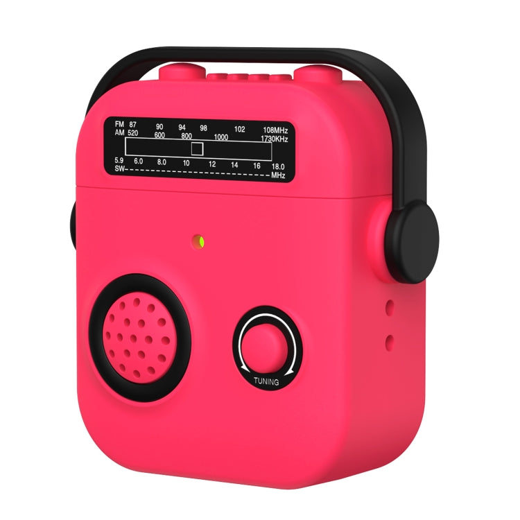 For AirPods 2 / 1 Radio Style Wireless Bluetooth Earphones Shockproof Protective Case(Rose Red) - For AirPods 1/2 by PMC Jewellery | Online Shopping South Africa | PMC Jewellery | Buy Now Pay Later Mobicred