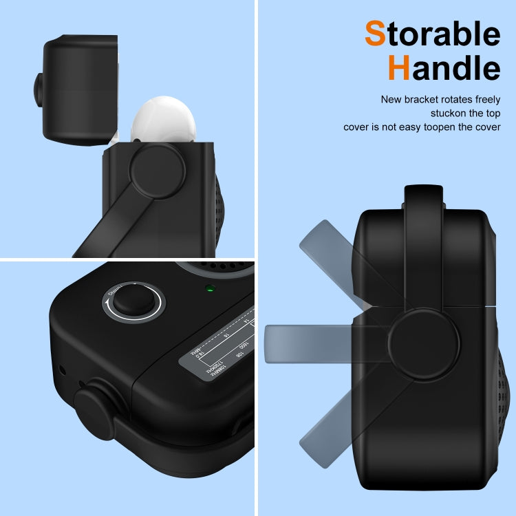 For AirPods Pro Radio Style Wireless Bluetooth Earphones Shockproof Protective Case(Rose Red) - For AirPods Pro by PMC Jewellery | Online Shopping South Africa | PMC Jewellery | Buy Now Pay Later Mobicred