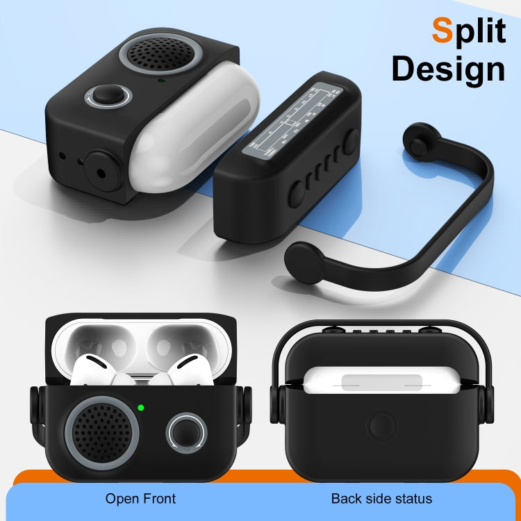 For AirPods 3 Radio Style Wireless Bluetooth Earphones Shockproof Protective Case(Dark Grey) - For AirPods 3 by PMC Jewellery | Online Shopping South Africa | PMC Jewellery | Buy Now Pay Later Mobicred
