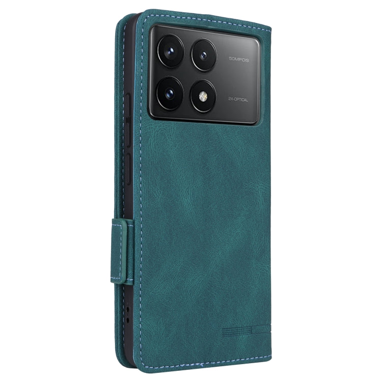 For Redmi K70 / K70 Pro Magnetic Clasp Leather Phone Case(Green) - Xiaomi Cases by PMC Jewellery | Online Shopping South Africa | PMC Jewellery | Buy Now Pay Later Mobicred