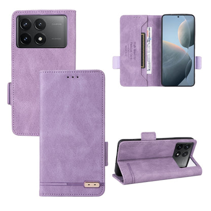 For Redmi K70 / K70 Pro Magnetic Clasp Leather Phone Case(Purple) - Xiaomi Cases by PMC Jewellery | Online Shopping South Africa | PMC Jewellery | Buy Now Pay Later Mobicred