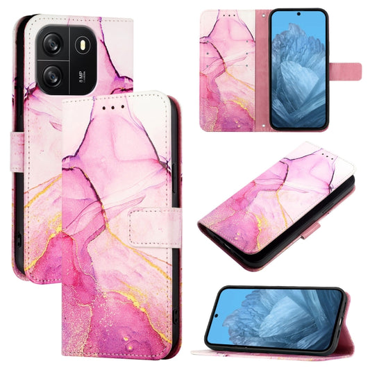 For Blackview Wave 6C PT003 Marble Pattern Flip Leather Phone Case(Pink Purple Gold) - More Brand by PMC Jewellery | Online Shopping South Africa | PMC Jewellery | Buy Now Pay Later Mobicred