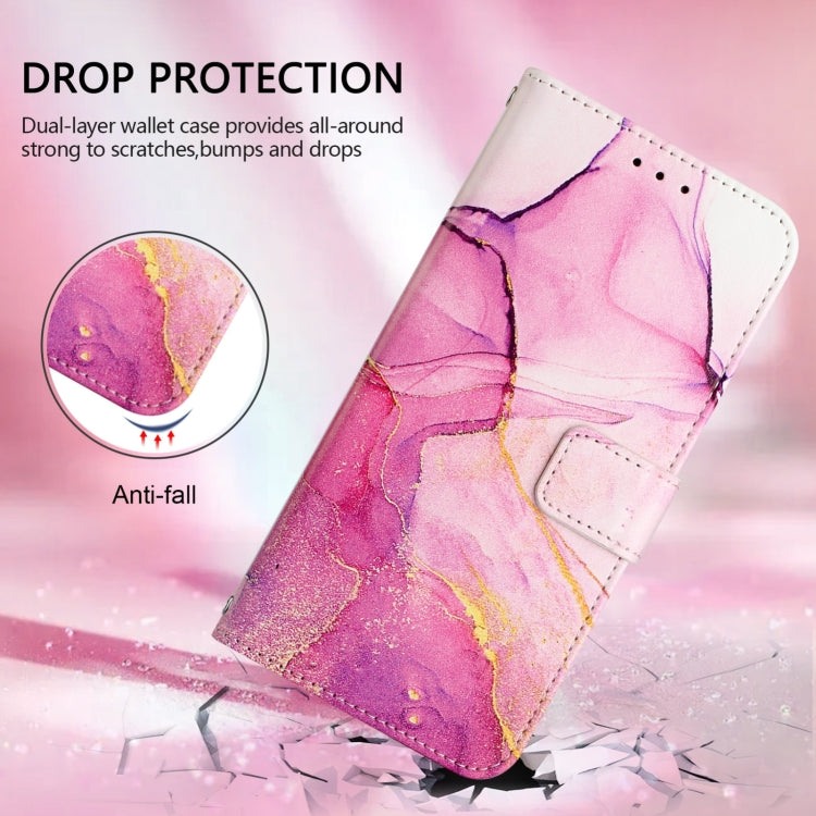 For Blackview Wave 6C PT003 Marble Pattern Flip Leather Phone Case(Pink Purple Gold) - More Brand by PMC Jewellery | Online Shopping South Africa | PMC Jewellery | Buy Now Pay Later Mobicred