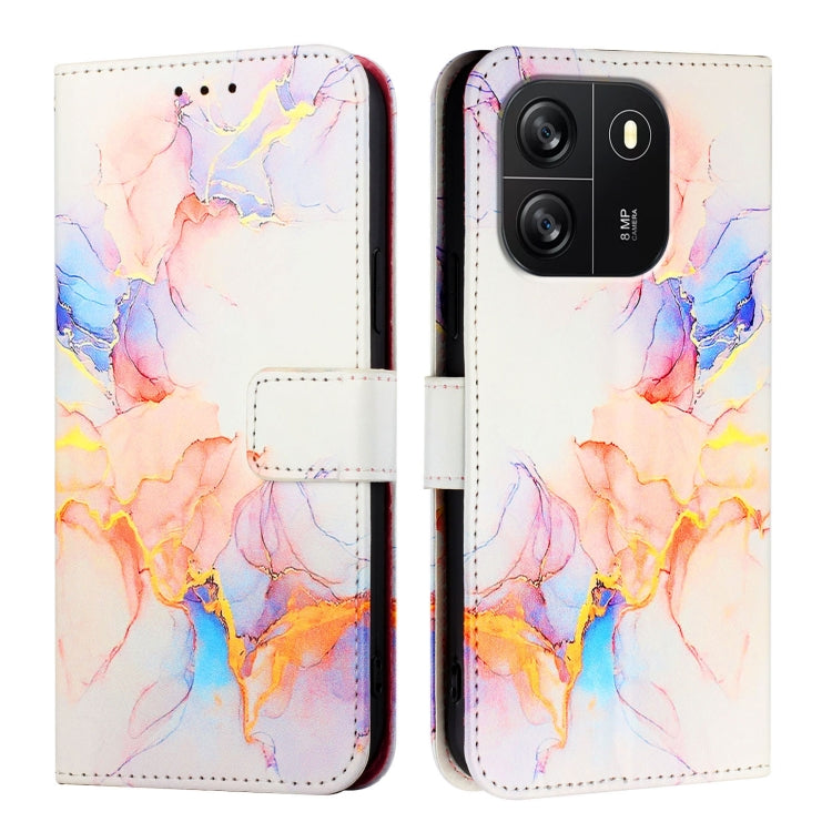 For Blackview Wave 6C PT003 Marble Pattern Flip Leather Phone Case(Galaxy Marble White) - More Brand by PMC TechLife | Online Shopping South Africa | PMC TechLife | Buy Now Pay Later Mobicred