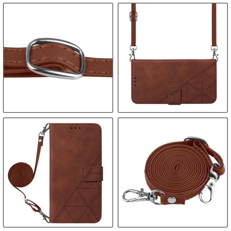 For Ulefone Note 14 Crossbody 3D Embossed Flip Leather Phone Case(Brown) - Ulefone Cases by PMC Jewellery | Online Shopping South Africa | PMC Jewellery | Buy Now Pay Later Mobicred