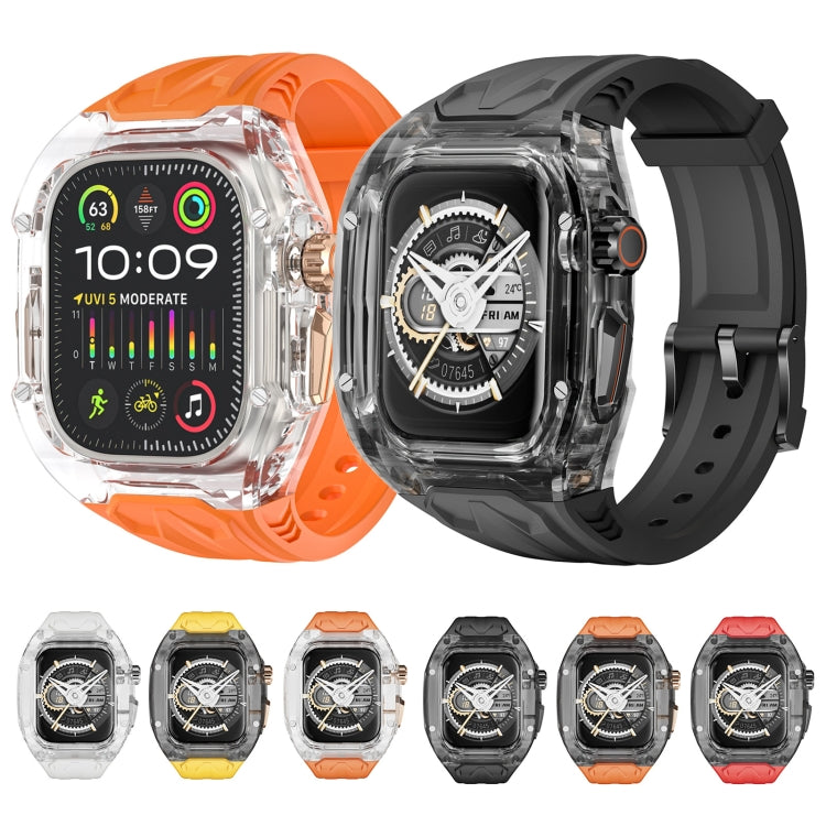 For Apple Watch Ultra 49mm Modified PC Hybrid TPU Watch Case Band(Starlight Transparent) - Watch Bands by PMC Jewellery | Online Shopping South Africa | PMC Jewellery | Buy Now Pay Later Mobicred