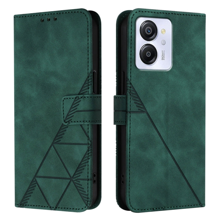 For Blackview Color 8 Crossbody 3D Embossed Flip Leather Phone Case(Green) - More Brand by PMC TechLife | Online Shopping South Africa | PMC TechLife | Buy Now Pay Later Mobicred