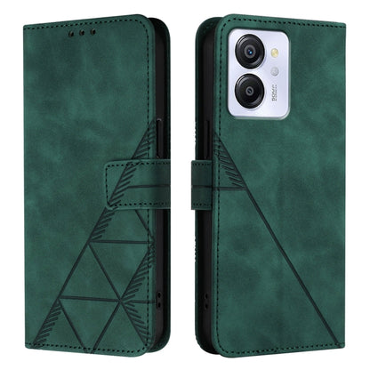 For Blackview Color 8 Crossbody 3D Embossed Flip Leather Phone Case(Green) - More Brand by PMC Jewellery | Online Shopping South Africa | PMC Jewellery | Buy Now Pay Later Mobicred