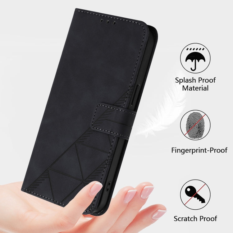 For Blackview Wave 6C Crossbody 3D Embossed Flip Leather Phone Case(Black) - free shipping - PMC TechLife - Order now!