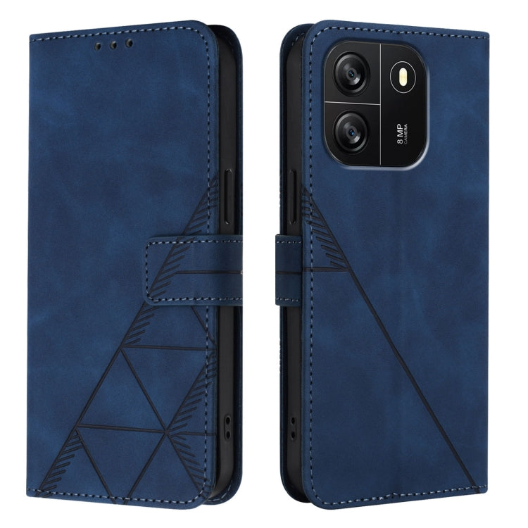 For Blackview Wave 6C Crossbody 3D Embossed Flip Leather Phone Case(Blue) - More Brand by PMC Jewellery | Online Shopping South Africa | PMC Jewellery | Buy Now Pay Later Mobicred