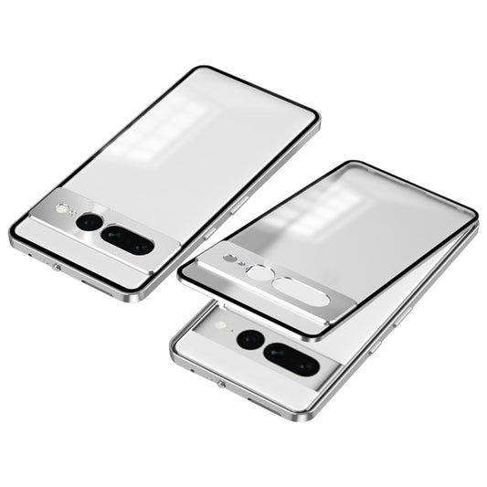 For Google Pixel 7 Pro Snap Buckle Metal Frame Frosted Phone Case(Silver) - Google Cases by PMC Jewellery | Online Shopping South Africa | PMC Jewellery | Buy Now Pay Later Mobicred