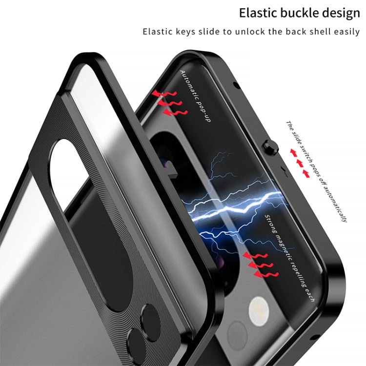 For Google Pixel 7a Snap Buckle Metal Frame Frosted Phone Case(Silver) - Google Cases by PMC TechLife | Online Shopping South Africa | PMC TechLife | Buy Now Pay Later Mobicred