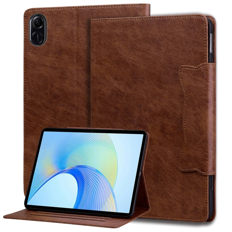 For Honor Pad X9 / X8 Pro Cat Buckle Leather Tablet Case(Brown) - Honor by PMC TechLife | Online Shopping South Africa | PMC TechLife | Buy Now Pay Later Mobicred