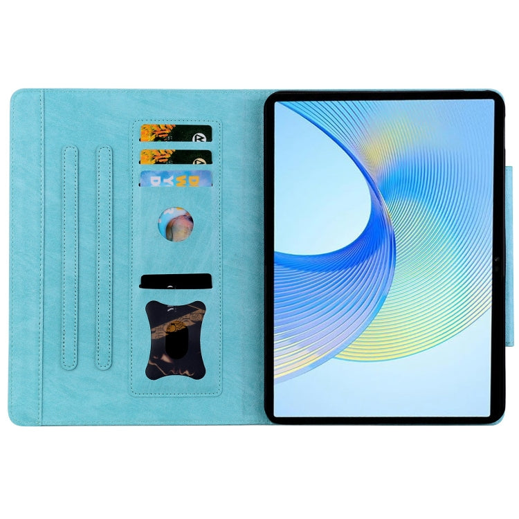 For Honor Pad X8a Cat Buckle Leather Tablet Case(Sky Blue) - Honor by PMC TechLife | Online Shopping South Africa | PMC TechLife | Buy Now Pay Later Mobicred