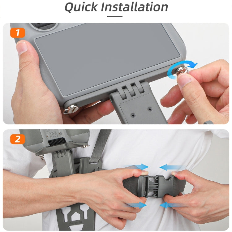 For DJI RC 2 / 1 Sunnylife Remote Control Waist Support Bracket Chest Strap(Grey) - Holder Series by Sunnylife | Online Shopping South Africa | PMC TechLife | Buy Now Pay Later Mobicred