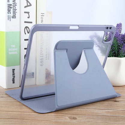 For iPad Pro 11 2024 GEBEI Acrylic TPU 3-folding Rotating Smart Tablet Leather Case withh Pen Slot(Light Purple) - iPad Pro 11 2024 Cases by GEBEI | Online Shopping South Africa | PMC Jewellery | Buy Now Pay Later Mobicred