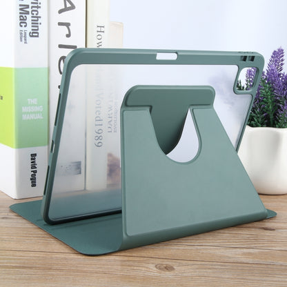 For iPad Pro 13 2024 GEBEI Acrylic TPU 3-folding Rotating Smart Tablet Leather Case withh Pen Slot(Dark Green) - iPad Pro 13 2024 Cases by GEBEI | Online Shopping South Africa | PMC Jewellery | Buy Now Pay Later Mobicred