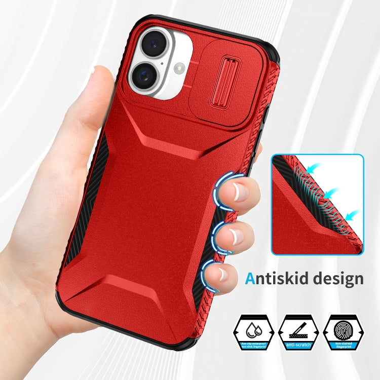 For iPhone 16 Sliding Camshield Phone Case(Red) - iPhone 16 Cases by PMC Jewellery | Online Shopping South Africa | PMC Jewellery | Buy Now Pay Later Mobicred