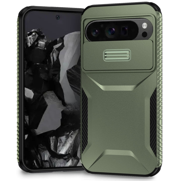 For Google Pixel 9 Pro XL Sliding Camshield Phone Case(Alpine Green) - Google Cases by PMC TechLife | Online Shopping South Africa | PMC TechLife | Buy Now Pay Later Mobicred