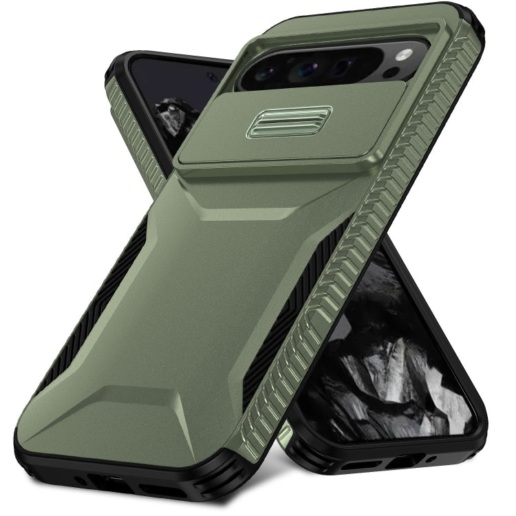 For Google Pixel 9 Pro XL Sliding Camshield Phone Case(Alpine Green) - Google Cases by PMC TechLife | Online Shopping South Africa | PMC TechLife | Buy Now Pay Later Mobicred