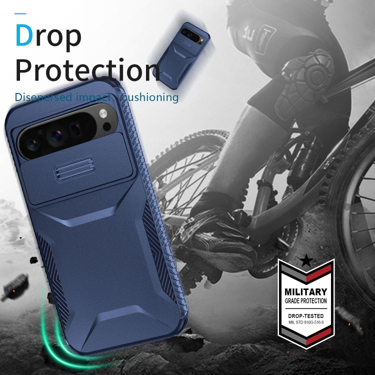 For Google Pixel 9 Pro XL Sliding Camshield Phone Case(Blue) - Google Cases by PMC Jewellery | Online Shopping South Africa | PMC Jewellery | Buy Now Pay Later Mobicred