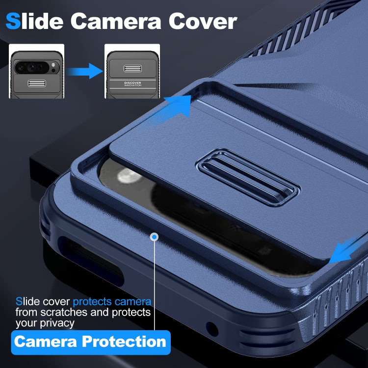 For Google Pixel 9 Pro XL Sliding Camshield Phone Case(Blue) - Google Cases by PMC Jewellery | Online Shopping South Africa | PMC Jewellery | Buy Now Pay Later Mobicred