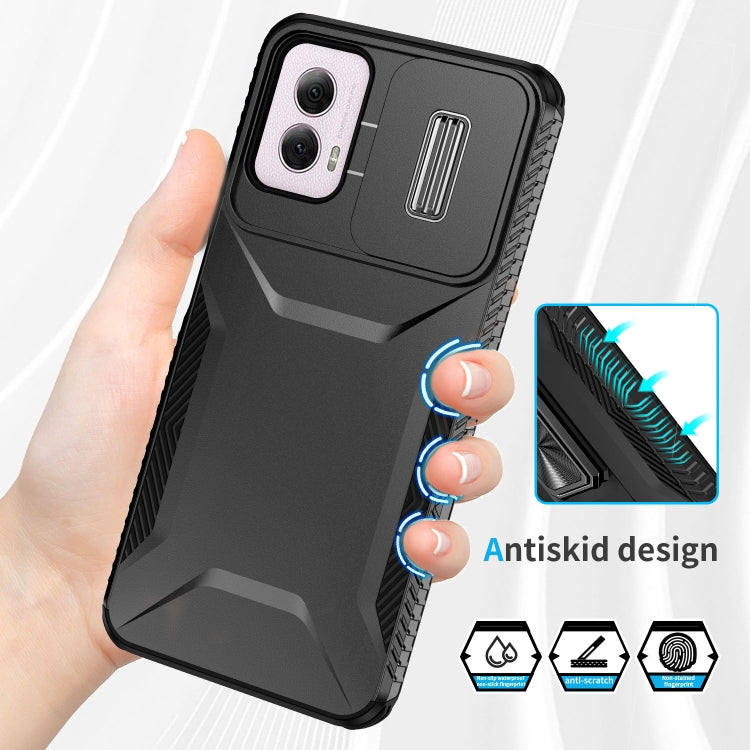 For Motorola Moto G Power 5G 2024 Sliding Camshield Phone Case(Black) - Motorola Cases by PMC Jewellery | Online Shopping South Africa | PMC Jewellery | Buy Now Pay Later Mobicred