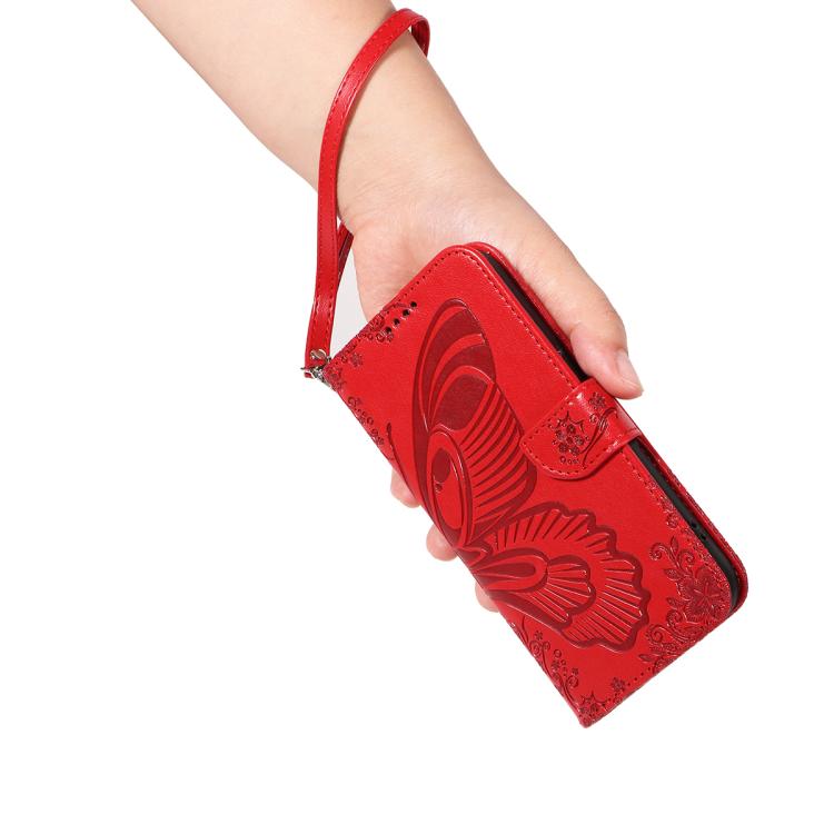 For Huawei Pura 80 Pro 5G Swallowtail Butterfly Embossed Leather Phone Case(Red) - free shipping - PMC TechLife - Order now!