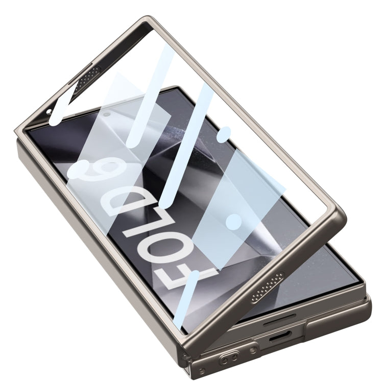 For Samsung Galaxy Z Fold6 GKK Integrated Ultra-thin Sliding Window Card Slot Phone Case(Carbon Fiber) - Galaxy Z Fold6 5G Cases by GKK | Online Shopping South Africa | PMC Jewellery | Buy Now Pay Later Mobicred