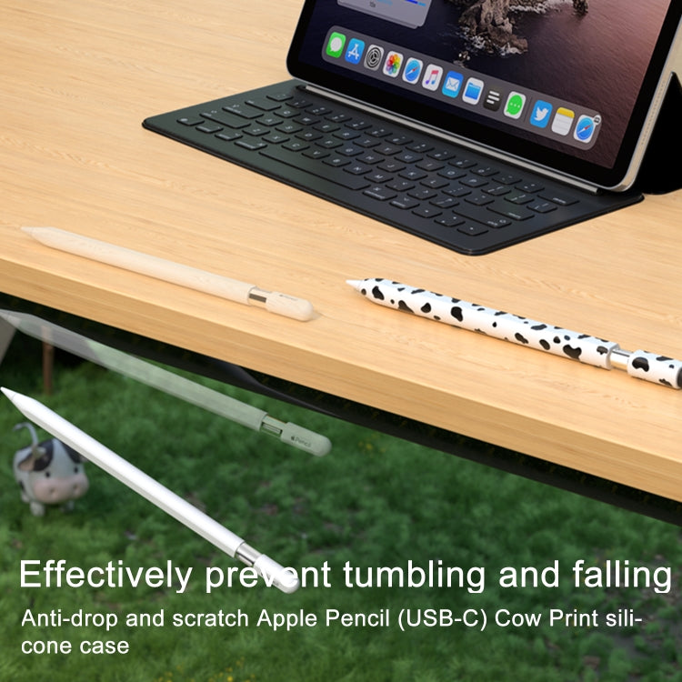 For Apple Pencil 1 Cow Pattern Stylus Silicone Protective Cover(Pink) - free shipping - PMC Jewellery - Order now!
