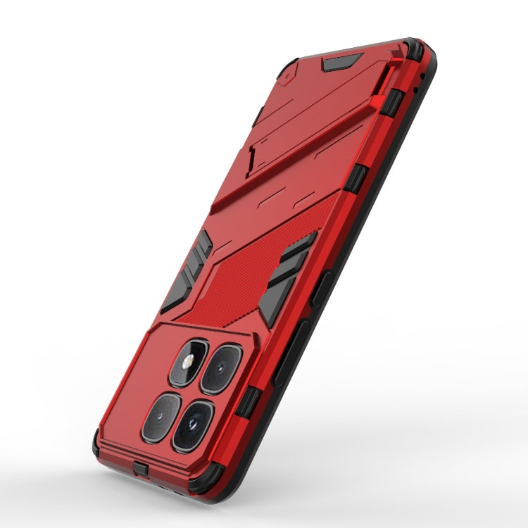 For Redmi K70 Ultra Global Punk Armor 2 in 1 PC + TPU Phone Case with Holder(Red) - Xiaomi Cases by PMC Jewellery | Online Shopping South Africa | PMC Jewellery | Buy Now Pay Later Mobicred