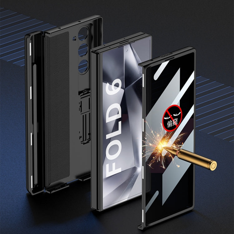 For Samsung Galaxy Z Fold6 GKK Integrated Anti Peep Full Coverage Magnetic Fold Phone Case with Pen Box, Not Included Pen(Grey) - Galaxy Z Fold6 5G Cases by GKK | Online Shopping South Africa | PMC Jewellery | Buy Now Pay Later Mobicred