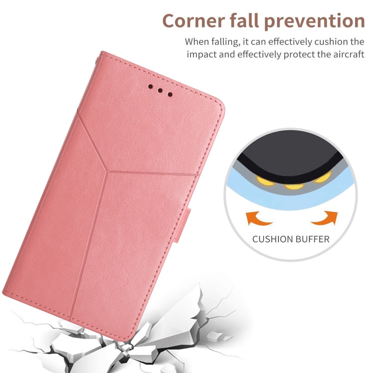 For Samsung Galaxy S25+ 5G Y-shaped Pattern Flip Leather Phone Case(Pink) - Galaxy S25+ 5G Cases by PMC Jewellery | Online Shopping South Africa | PMC Jewellery | Buy Now Pay Later Mobicred