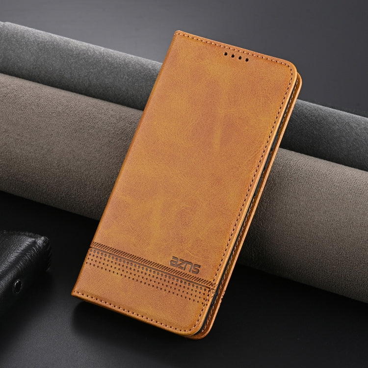 For Redmi K70 Ultra AZNS Magnetic Calf Texture Flip Leather Phone Case(Light Brown) - Xiaomi Cases by AZNS | Online Shopping South Africa | PMC Jewellery | Buy Now Pay Later Mobicred