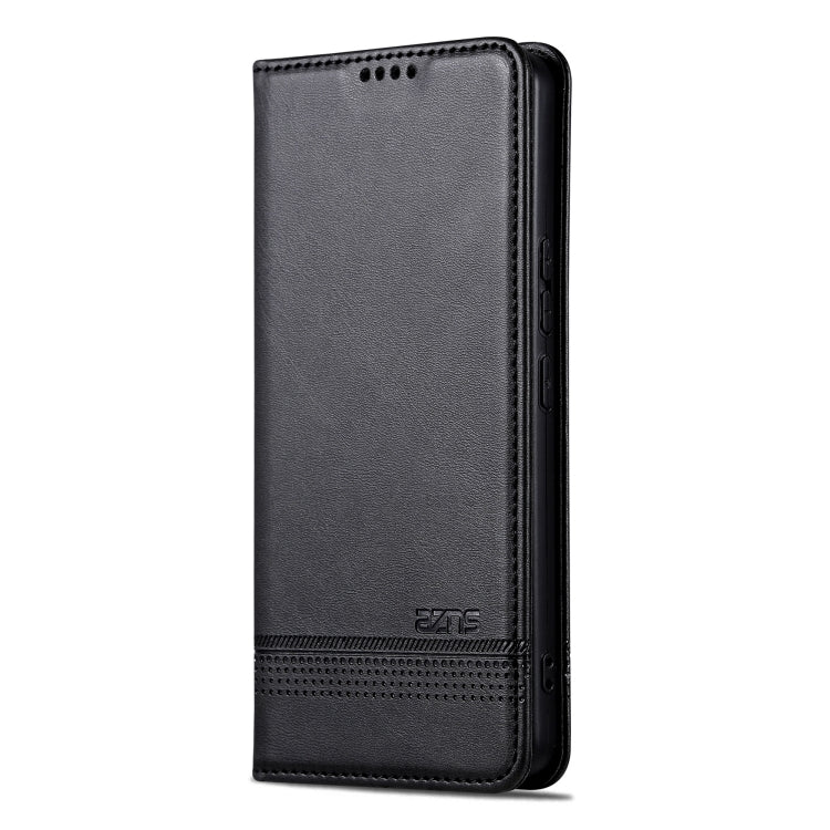 For Redmi Note 14 5G AZNS Magnetic Calf Texture Flip Leather Phone Case(Black) - Note 14 Cases by AZNS | Online Shopping South Africa | PMC Jewellery | Buy Now Pay Later Mobicred