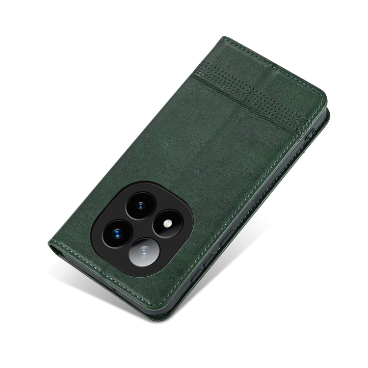 For Redmi Note 14 Pro+ 5G AZNS Magnetic Calf Texture Flip Leather Phone Case(Dark Green) - Note 14 Pro+ Cases by AZNS | Online Shopping South Africa | PMC Jewellery | Buy Now Pay Later Mobicred