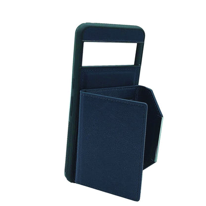 For Google Pixel 9 Pro XL Solid Color Metal Buckle Card Slots Bag Phone Case(Blue) - Google Cases by PMC Jewellery | Online Shopping South Africa | PMC Jewellery | Buy Now Pay Later Mobicred