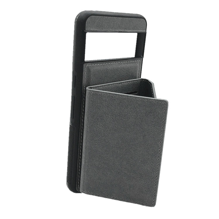 For Google Pixel 9 Pro XL Solid Color Metal Buckle Card Slots Bag Phone Case(Grey) - Google Cases by PMC TechLife | Online Shopping South Africa | PMC TechLife | Buy Now Pay Later Mobicred