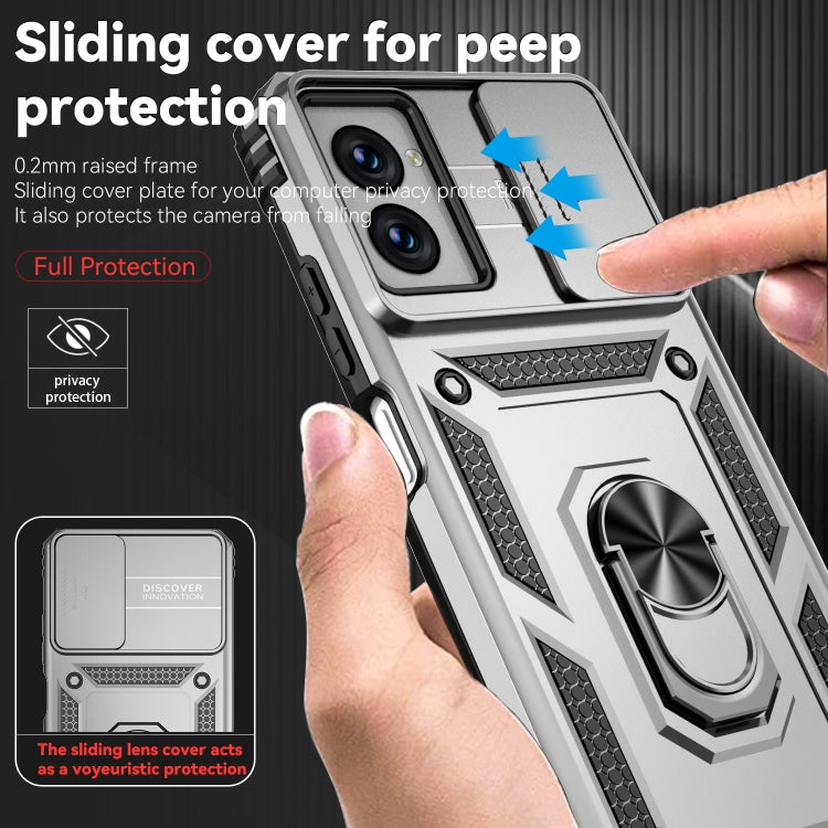 For Motorola Moto G Power 5G 2024 Sliding Camshield Holder Phone Case(Silver) - Motorola Cases by PMC Jewellery | Online Shopping South Africa | PMC Jewellery | Buy Now Pay Later Mobicred