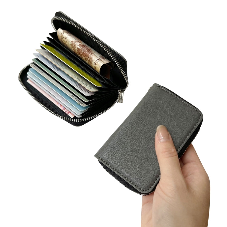 For Google Pixel 8 Solid Color Zipper 11-Card Slots Bag Phone Case with Lanyard(Grey) - Google Cases by PMC TechLife | Online Shopping South Africa | PMC TechLife | Buy Now Pay Later Mobicred
