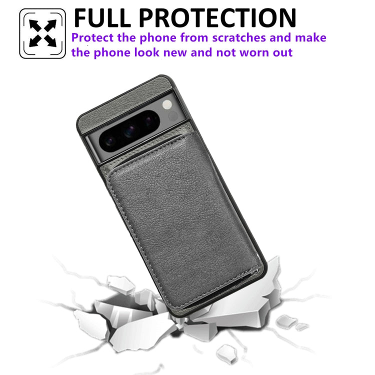 For Google Pixel 7a Solid Color Zipper 11-Card Slots Bag Phone Case with Lanyard(Grey) - Google Cases by PMC TechLife | Online Shopping South Africa | PMC TechLife | Buy Now Pay Later Mobicred