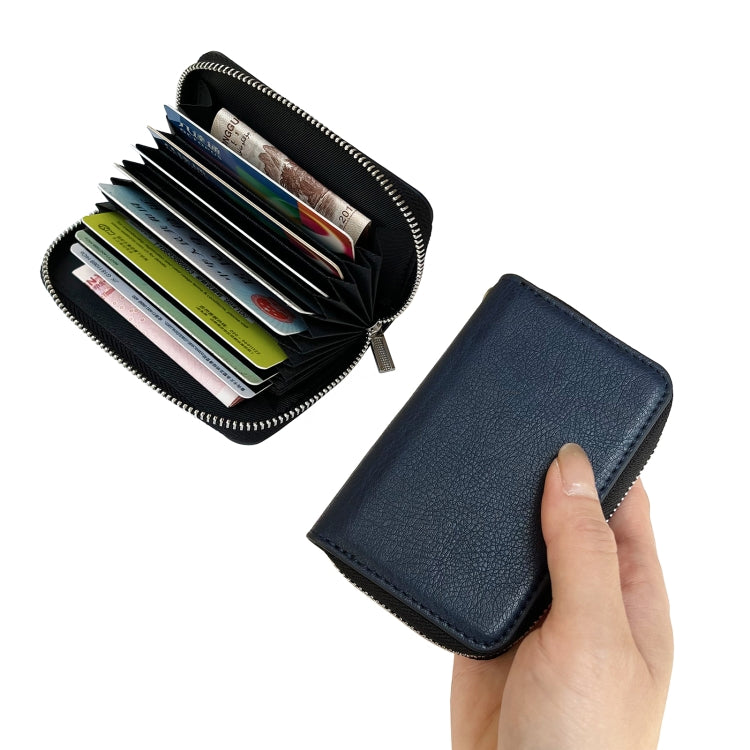 For Google Pixel 7 Pro Solid Color Zipper 11-Card Slots Bag Phone Case with Lanyard(Blue) - Google Cases by PMC TechLife | Online Shopping South Africa | PMC TechLife | Buy Now Pay Later Mobicred
