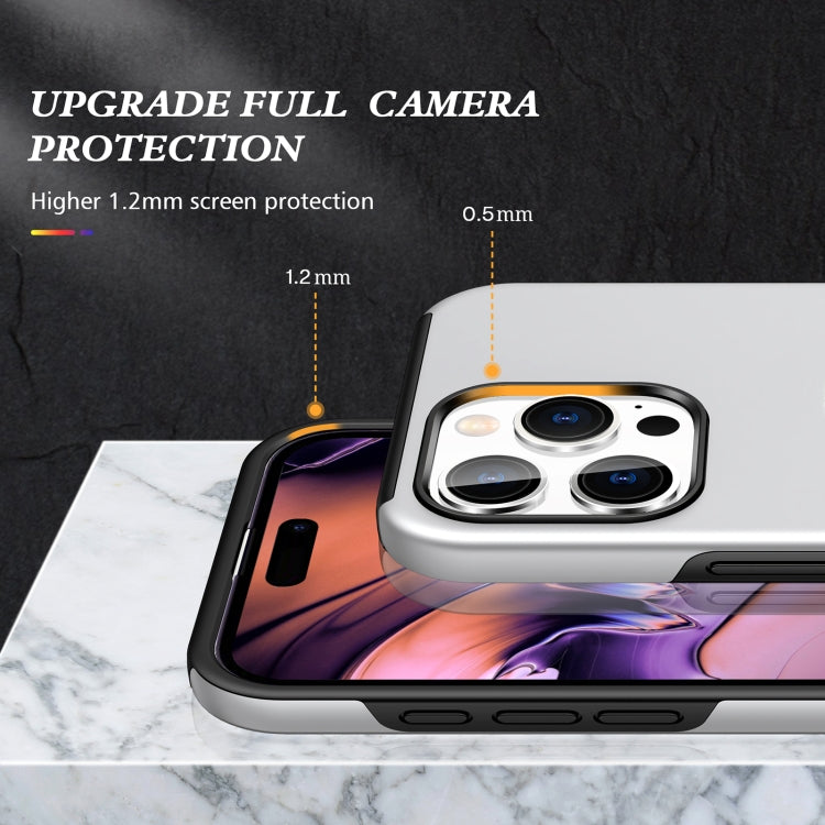 For iPhone 16 Pro Max Magnetic Ring Holder Phone Case(Silver) - iPhone 16 Pro Max Cases by PMC TechLife | Online Shopping South Africa | PMC TechLife | Buy Now Pay Later Mobicred
