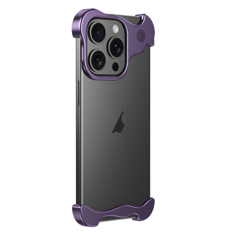 For iPhone 16 Pro Aromatherapy Alloy Frameless Phone Case(Purple) - free shipping - PMC Jewellery - Order now!