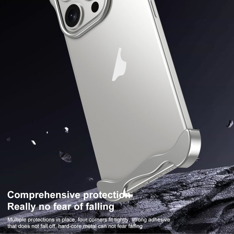 For iPhone 13 Pro Aromatherapy Alloy Frameless Phone Case(Silver) - iPhone 13 Pro Cases by PMC Jewellery | Online Shopping South Africa | PMC Jewellery | Buy Now Pay Later Mobicred