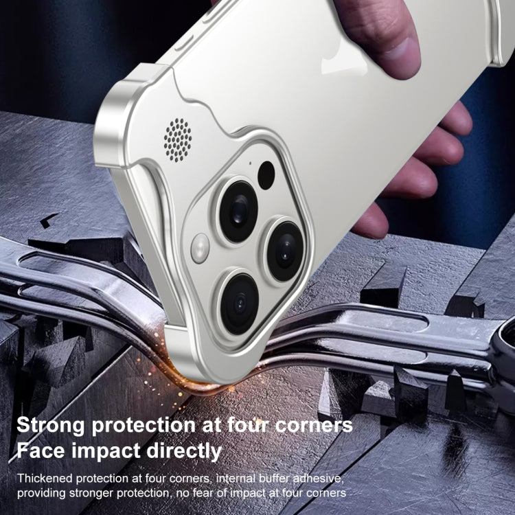 For iPhone 13 Aromatherapy Alloy Frameless Phone Case(Blue) - free shipping - PMC Jewellery - Order now!