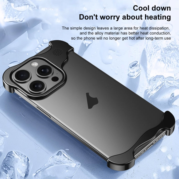 For iPhone 13 Aromatherapy Alloy Frameless Phone Case(Blue) - free shipping - PMC Jewellery - Order now!